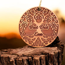 Load image into Gallery viewer, Best Dad Ever Celtic Tree of Life - Cedar Ornament