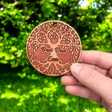 Load image into Gallery viewer, Best Dad Ever Celtic Tree of Life - Cedar Ornament