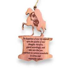 Load image into Gallery viewer, CEDAR The Happiness of your life Marcus Aurelius Ornament