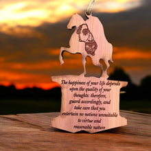 Load image into Gallery viewer, CEDAR The Happiness of your life Marcus Aurelius Ornament