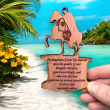 Load image into Gallery viewer, CEDAR The Happiness of your life Marcus Aurelius Ornament