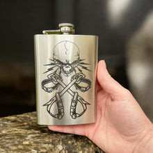 Load image into Gallery viewer, 8oz Lineman 3 Stainless Steel Flask