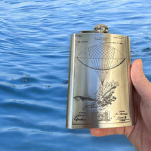 Load image into Gallery viewer, 8oz Steampunk Flying Man Stainless Steel Flask