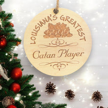 Load image into Gallery viewer, Louisiana&#39;s Greatest Catan Player - Ornament - Raw Wood