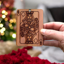 Load image into Gallery viewer, Cedar Ornament - Queen of Diamonds Card