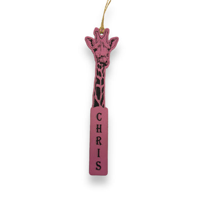 Bookmark - Personalized LEATHER Giraffe