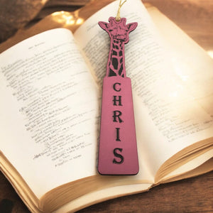 Bookmark - Personalized LEATHER Giraffe