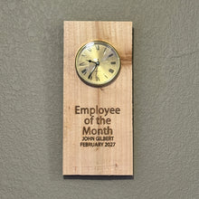 Load image into Gallery viewer, Clock - Cedar Picket - PERSONALIZED - Employee of the Month - 12x5 Inches