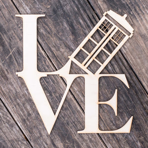 Love Sign - Police Call Box - 11x10