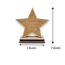 Load image into Gallery viewer, Award - CUSTOM - Employee Of The Month Star with STAND