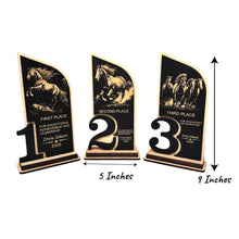 Load image into Gallery viewer, Award - Trophy - PERSONALIZED - Horse - 1st 2nd 3rd Place - 9x5 Inches