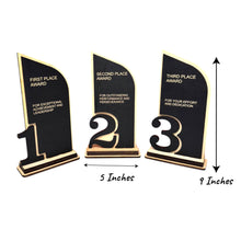 Load image into Gallery viewer, Award - Trophy Award 1st 2nd 3rd Place - 9x5 Inches