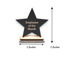 Load image into Gallery viewer, Award - CUSTOM - Employee Of The Month Star with STAND