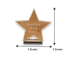 Load image into Gallery viewer, Award - CUSTOM - Employee Of The Month Star with STAND