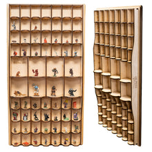 Load image into Gallery viewer, 62 Slot Miniature Display Kit for Collectibles (Assembly Required) - 32x17 Raw wood