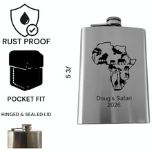 Load image into Gallery viewer, 8oz Flask - African Scene PERSONALIZED