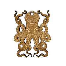 Load image into Gallery viewer, Ornament - Octopus - Raw Wood