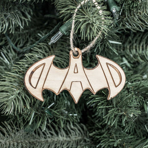 Ornament - Batdad - Raw Wood 2x4in