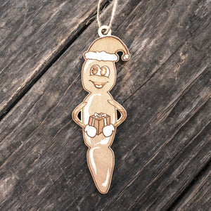 Ornament - Howdy Ho - Raw Wood 2x5in