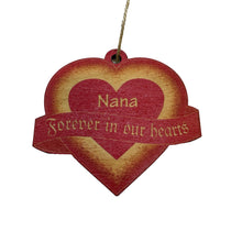 Load image into Gallery viewer, Ornament - PERSONALIZED RED Forever in our Hearts - 3x3in