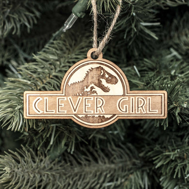 Ornament - Clever Girl - Raw Wood 2x4in