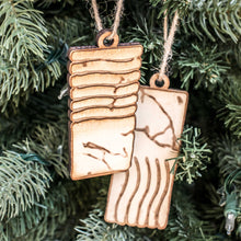 Load image into Gallery viewer, Ornament - Elemental Stones - Set of 4 - Raw Wood 2x4in