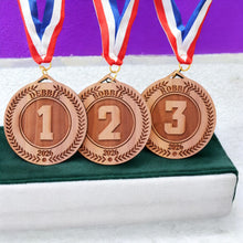 Load image into Gallery viewer, Award - PERSONALIZED 1st 2nd &amp; 3rd Place Standard Medals - Cedar