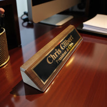 Load image into Gallery viewer, Desk Wedge Name Plate - Personalized Titles and Styles - 11 Inches