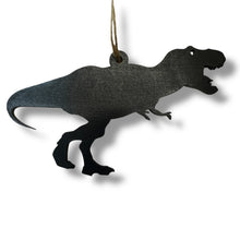 Load image into Gallery viewer, Ornament - Black - Animal Silhouette Set of 6 - T-rex, Elephant, Unicorn, Horse, Bear, Rabbit