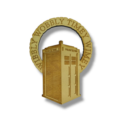 Ornament - Wibbly Wobbly - Raw Wood 4x5in