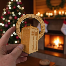 Load image into Gallery viewer, Ornament - Wibbly Wobbly - Raw Wood 4x5in