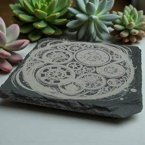 Coaster - Slate - Arcane Timepiece - SET OF 2