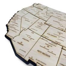 Load image into Gallery viewer, Detailed 50 State map with cities Puzzle - 26x18 Inches - 52 Piece Wood