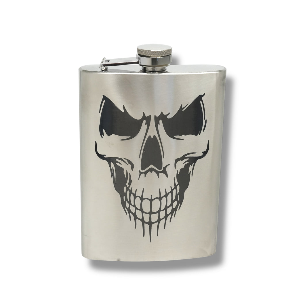 8oz Evil Skull Stainless Steel Flask
