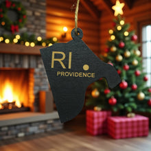 Load image into Gallery viewer, Ornament - CUSTOM - Rhode Island State with Cities