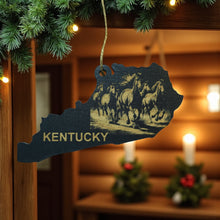 Load image into Gallery viewer, Ornament - Black - Kentucky with Horses