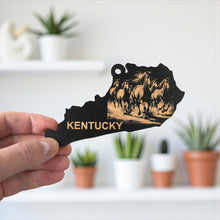 Load image into Gallery viewer, Ornament - Black - Kentucky with Horses