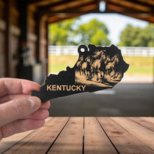 Load image into Gallery viewer, Ornament - Black - Kentucky with Horses