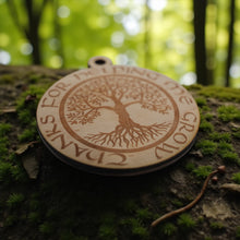 Load image into Gallery viewer, Ornament - Thanks for Helping Me Grow - Raw Wood 3x3in