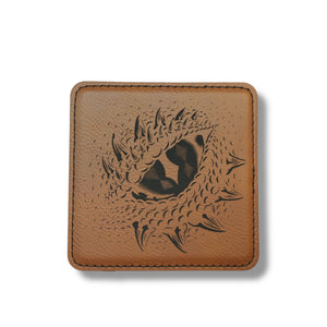 Coaster - Dragons Eye - SET OF 2 - Leather or Stitched Cork