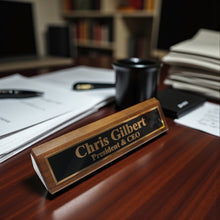 Load image into Gallery viewer, Desk Wedge Name Plate - Personalized Titles and Styles - 11 Inches
