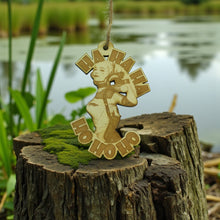 Load image into Gallery viewer, Ornament - Ha Ha Ha Ho Ho Ho - Raw Wood 3x4in