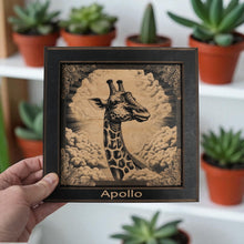 Load image into Gallery viewer, Framed Art - PERSONALIZED - CUSTOM - Giraffe