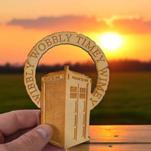 Load image into Gallery viewer, Ornament - Wibbly Wobbly - Raw Wood 4x5in