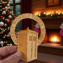 Load image into Gallery viewer, Ornament - Wibbly Wobbly - Raw Wood 4x5in