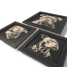 Load image into Gallery viewer, Framed Art - CUSTOM - Pit Bull SET of 3 Pictures