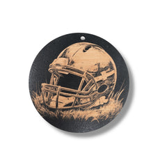 Load image into Gallery viewer, Ornament - Black - Football SET of 3