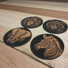 Load image into Gallery viewer, Ornament - Black - Fancy Animals SET of 4