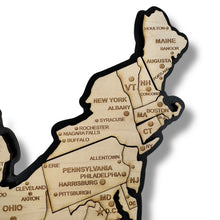 Load image into Gallery viewer, Detailed 50 State map with cities Puzzle - 26x18 Inches - 52 Piece Wood