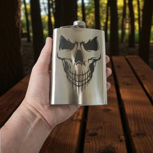 Load image into Gallery viewer, 8oz Evil Skull Stainless Steel Flask